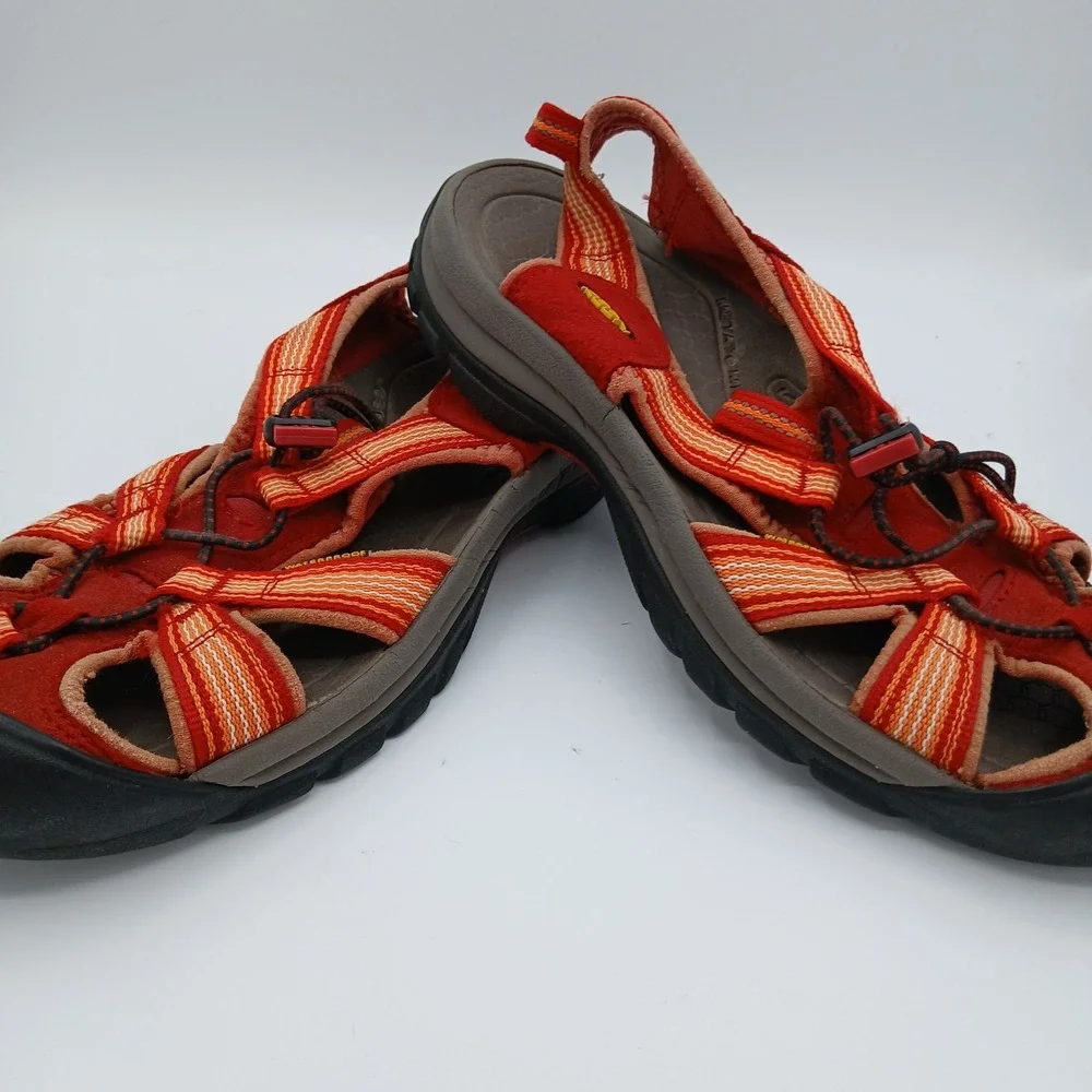 Keen Shoes‎ Womens Red Orange Waterproof Outdoor Sandals Hiking Water EU 39 US 8